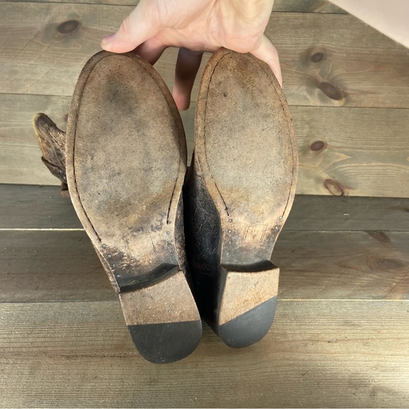 Frye Melissa Womens size 6.5 B shoes brown leather distressed riding tall boots - Picture 7 of 9